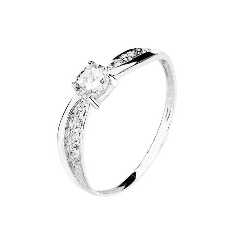 SOLITARIO ORO BLANCO CIRCONITA 4 MM                                                                 