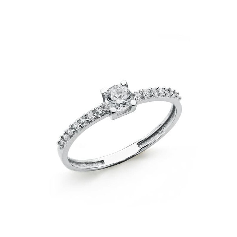 SOLITARIO ORO BLANCO CIRCONITAS 4 MM                                                                