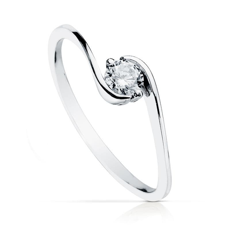 SOLITARIO ORO BLANCO 4 MM                                                                           
