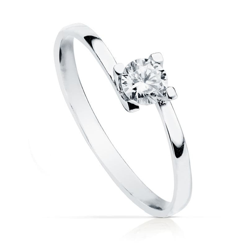 SOLITARIO ORO BLANCO 4 MM                                                                           