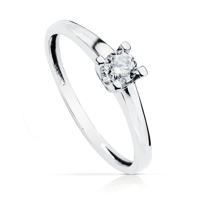 SOLITARIO ORO BLANCO 4 MM                                                                           