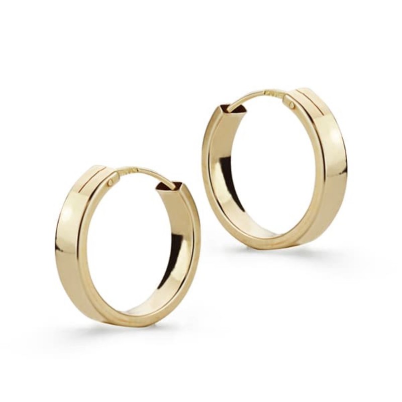 AROS ORO AMARILLO TUBO CUADRADO 14X3 MM                                                             