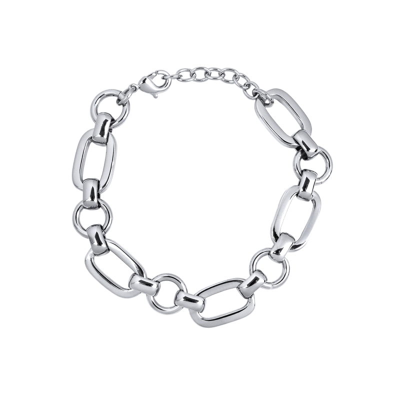 PULS.ESLABONES 17+3CM PLATEADA                                                                      