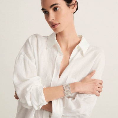 PULSERA BARRAS 17+3CM PLATEADA                                                                      