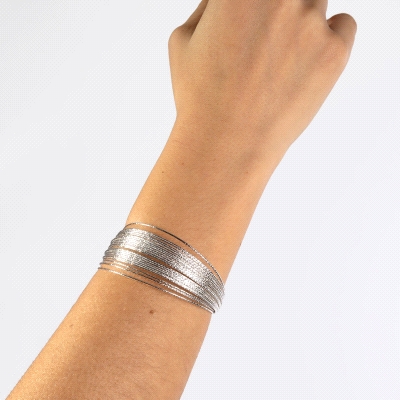 PULS.RIGIDA HILOS PLATEADA                                                                          