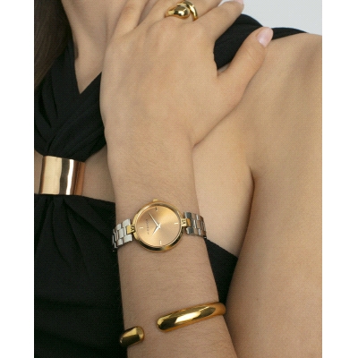 RELOJ ACERO IP DORADO BRAZALETE SRA VA                                                              