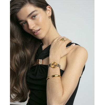 RELOJ ACERO IP DORADO BRAZALETE SRA VA                                                              