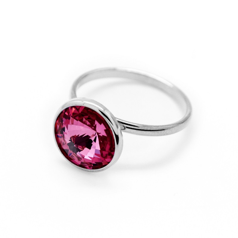 SORTIJA PLATA CRYSTAL ROSA                                                                          