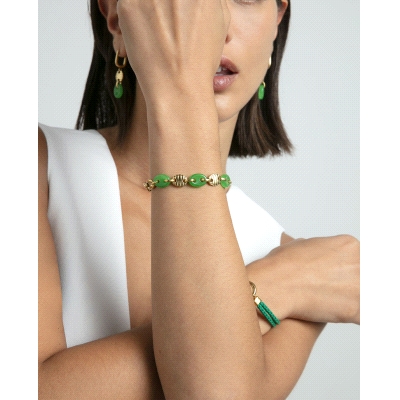 PULS ACERO IP DORADO PIEDRA NAT SRA FASHION                                                         