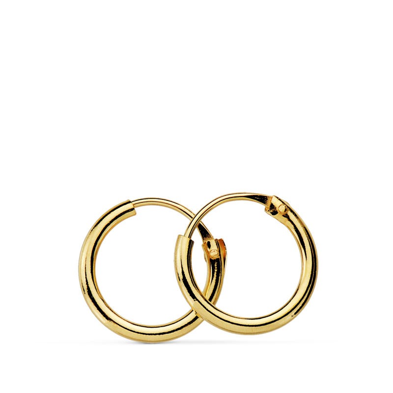 AROS ORO AMARILLO REDONDOS LISOS LIGEROS 10 X 1,20MM                                                